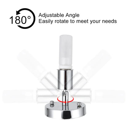 DecorBites™ E27 Ceramic Screw Bulb Socket with 180° Steering and Switch