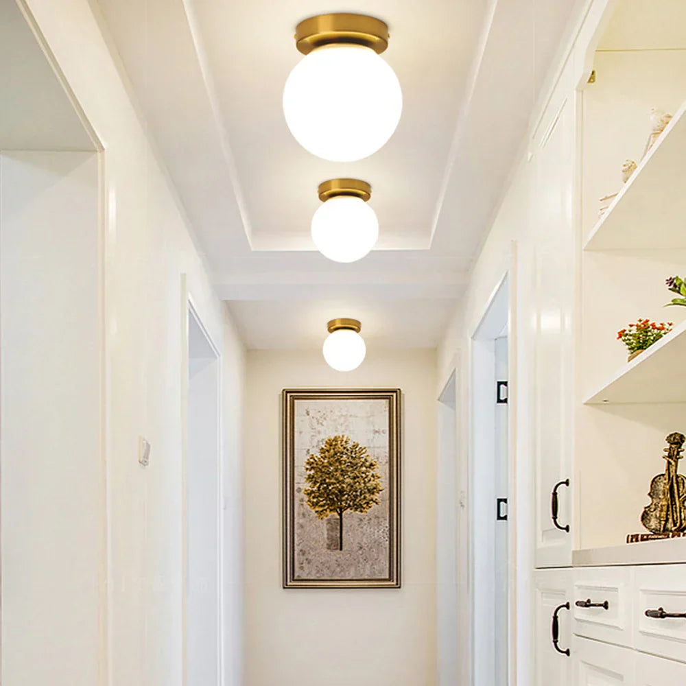 DecorBites™ Glass Ball Ceiling Light Fixture for Modern Bedroom Decor