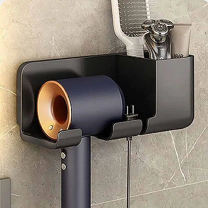 DecorBites™ Hair Dryer Holder and Bathroom Shelves with Storage Box