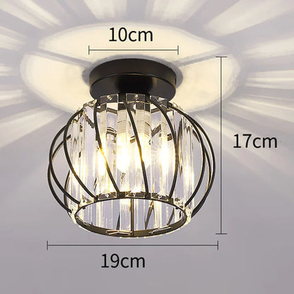 DecorBites™ Crystal Ceiling Light: Nordic Modern K9, Indoor Lamp for Hallway, Bedroom, Dining Room.