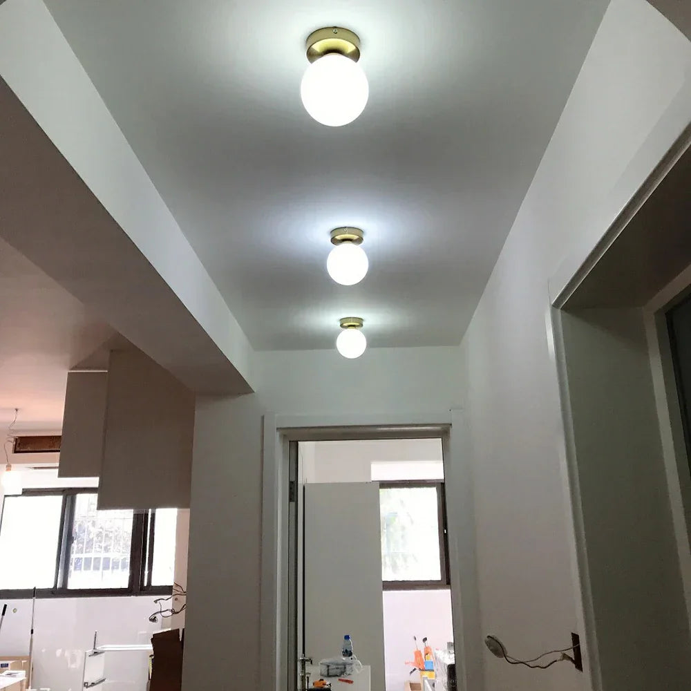 DecorBites™ Glass Ball Ceiling Light Fixture for Modern Bedroom Decor