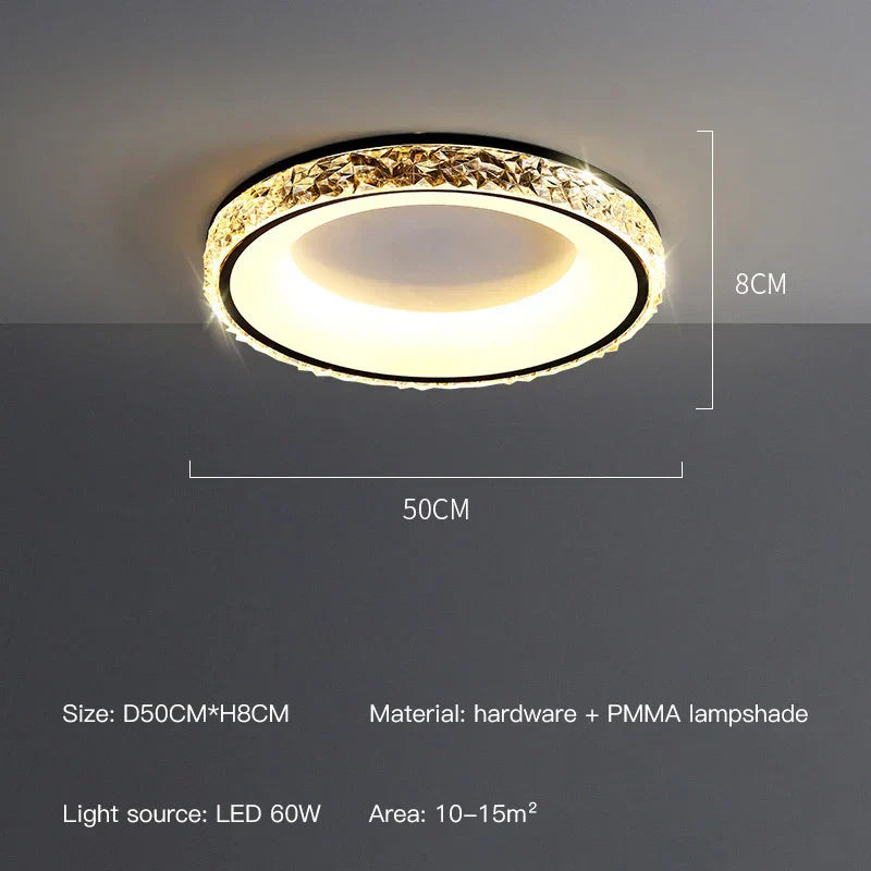 DecorBites™ LED Round Ceiling Light with Remote Control for Bedroom Living Room