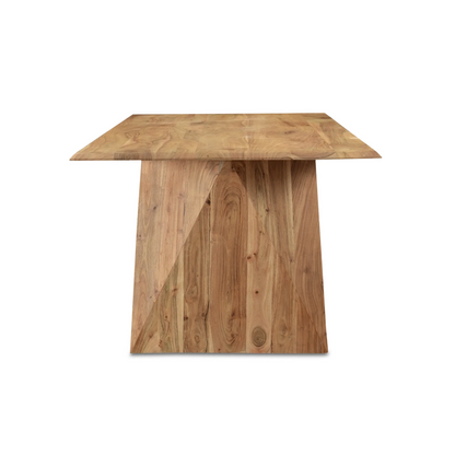 Solid Wood Angled Leg Dining Table - 80 Inch