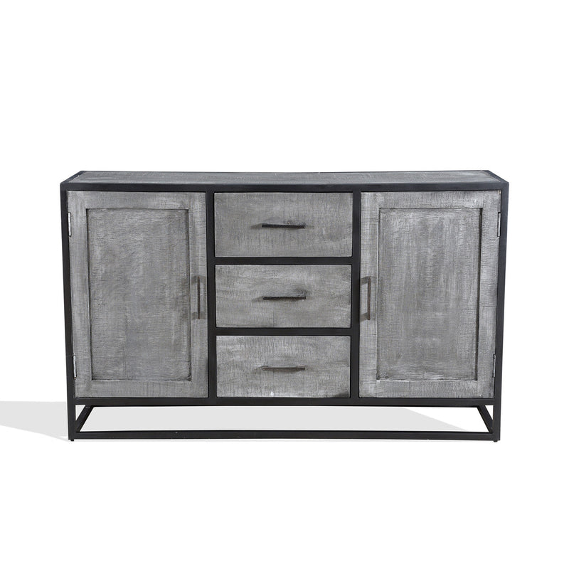 Raven Mango Wood Sideboard With Black Iron, view 2