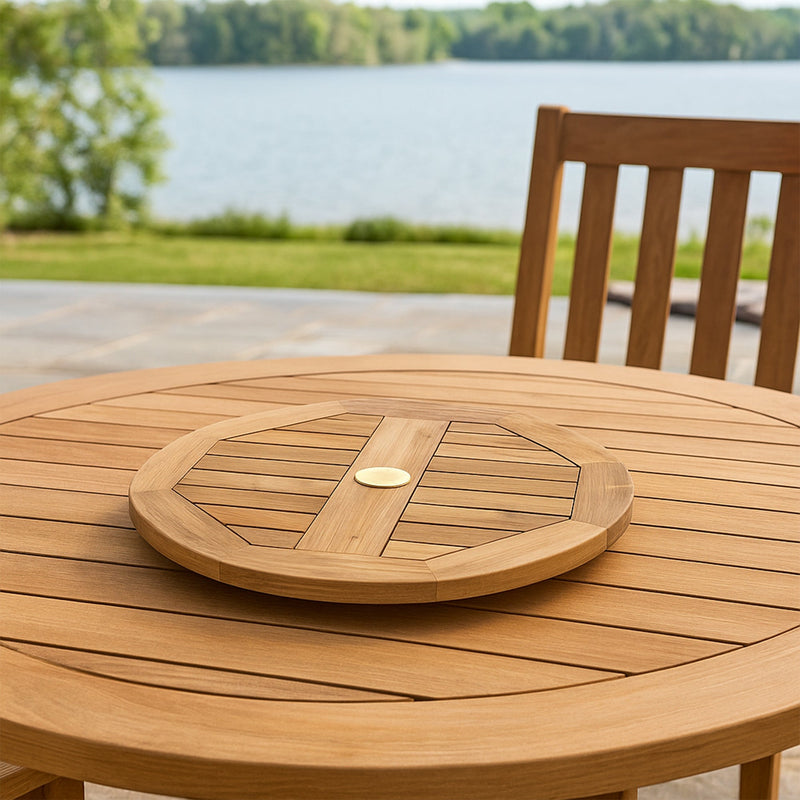 Natural Teak Lazy Susan - 24"