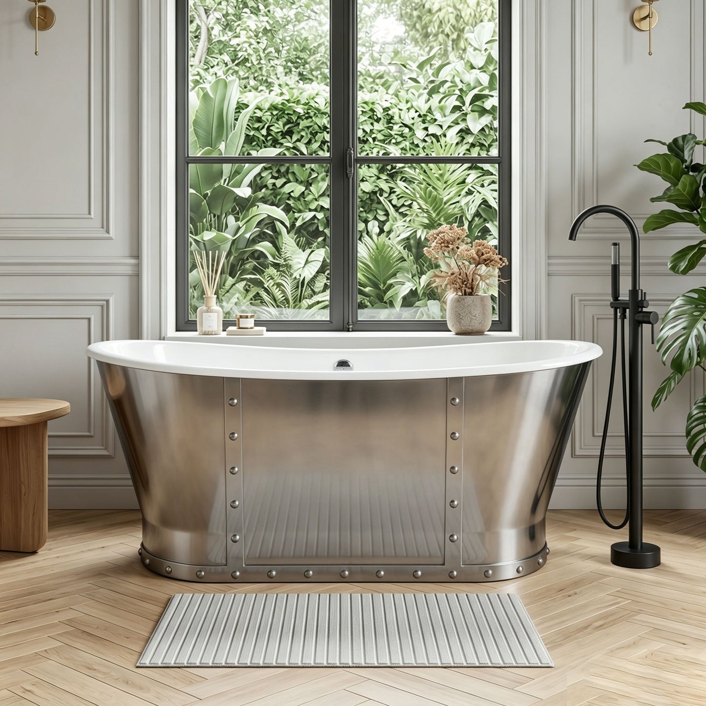 67" Cast Iron Freestanding Bathtub, Drain and Overflow Kit Included