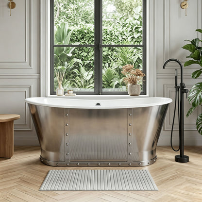 67" Cast Iron Freestanding Bathtub, Drain and Overflow Kit Included
