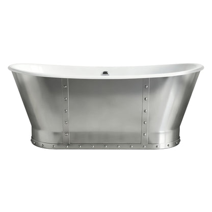67" Cast Iron Freestanding Bathtub, Drain and Overflow Kit Included