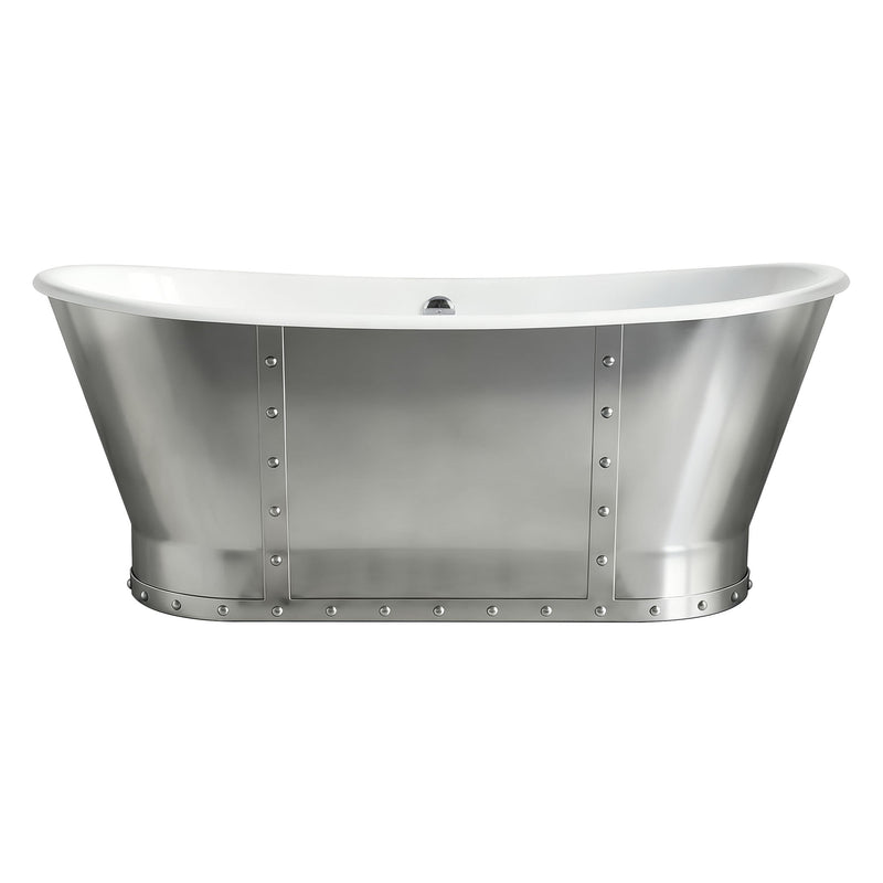 67" Cast Iron Freestanding Bathtub, Drain and Overflow Kit Included
