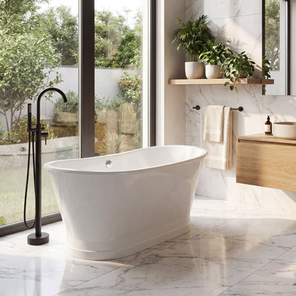 67" Cast Iron Freestanding Bathtub, Drain and Overflow Kit Included