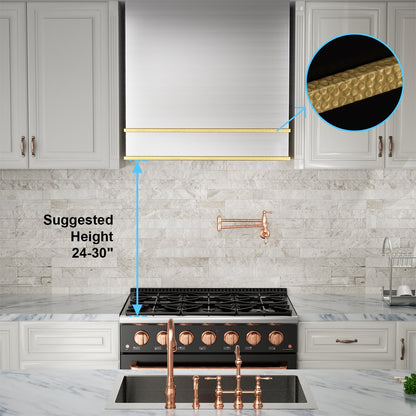 Akicon 30" Stainless Steel Wall Mount Range Hood with 600 CFM Vent Hood - AK-HS30HB