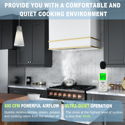 Akicon 30" Stainless Steel Wall Mount Range Hood with 600 CFM Vent Hood - AK-HS30HB-SW
