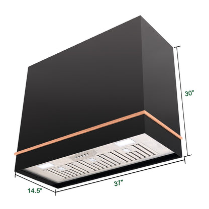 Akicon 36" Stainless Steel Wall Mount Range Hood with 600 CFM Vent Hood - AK-HS36HA-JB