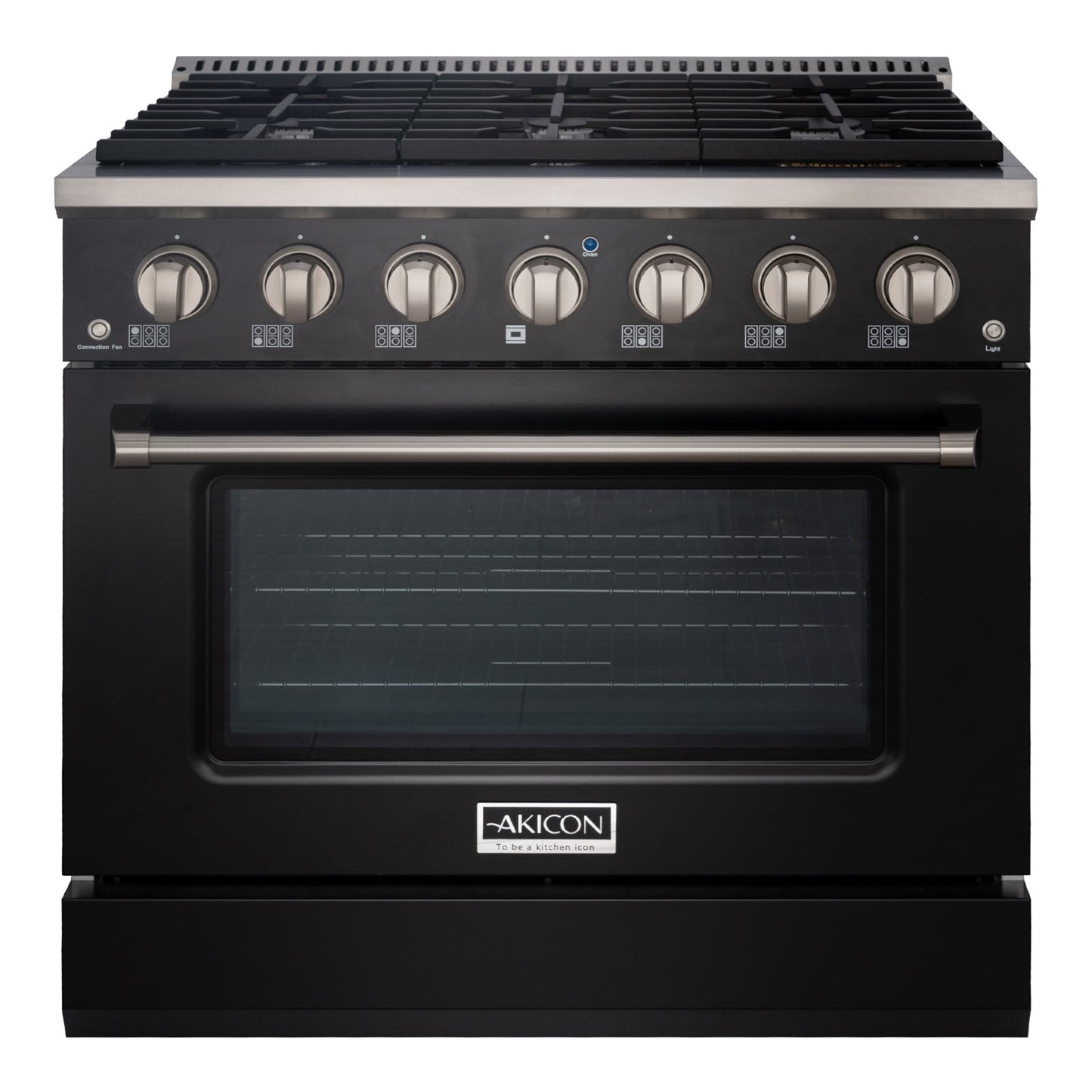 36" Slide-in Freestanding Professional Style Gas Range with 5.2 Cu. Ft. Oven, 6 Burners - AK-JK36A1-B