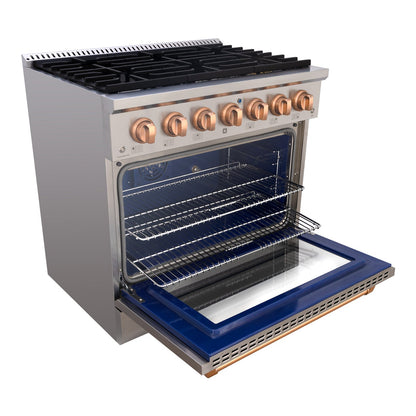 36" Slide-in Freestanding Professional Style Gas Range with 5.2 Cu. Ft. Oven, 6 Burners - AK-JK36A1-S