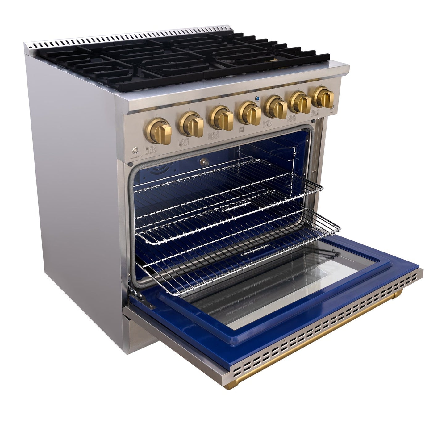 36" Slide-in Freestanding Professional Style Gas Range with 5.2 Cu. Ft. Oven, 6 Burners - AK-JK36A1-S