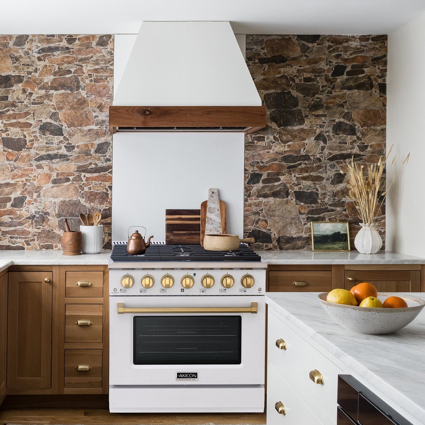 36" Slide-in Freestanding Professional Style Gas Range with 5.2 Cu. Ft. Oven, 6 Burners - AK-JK36A1-W