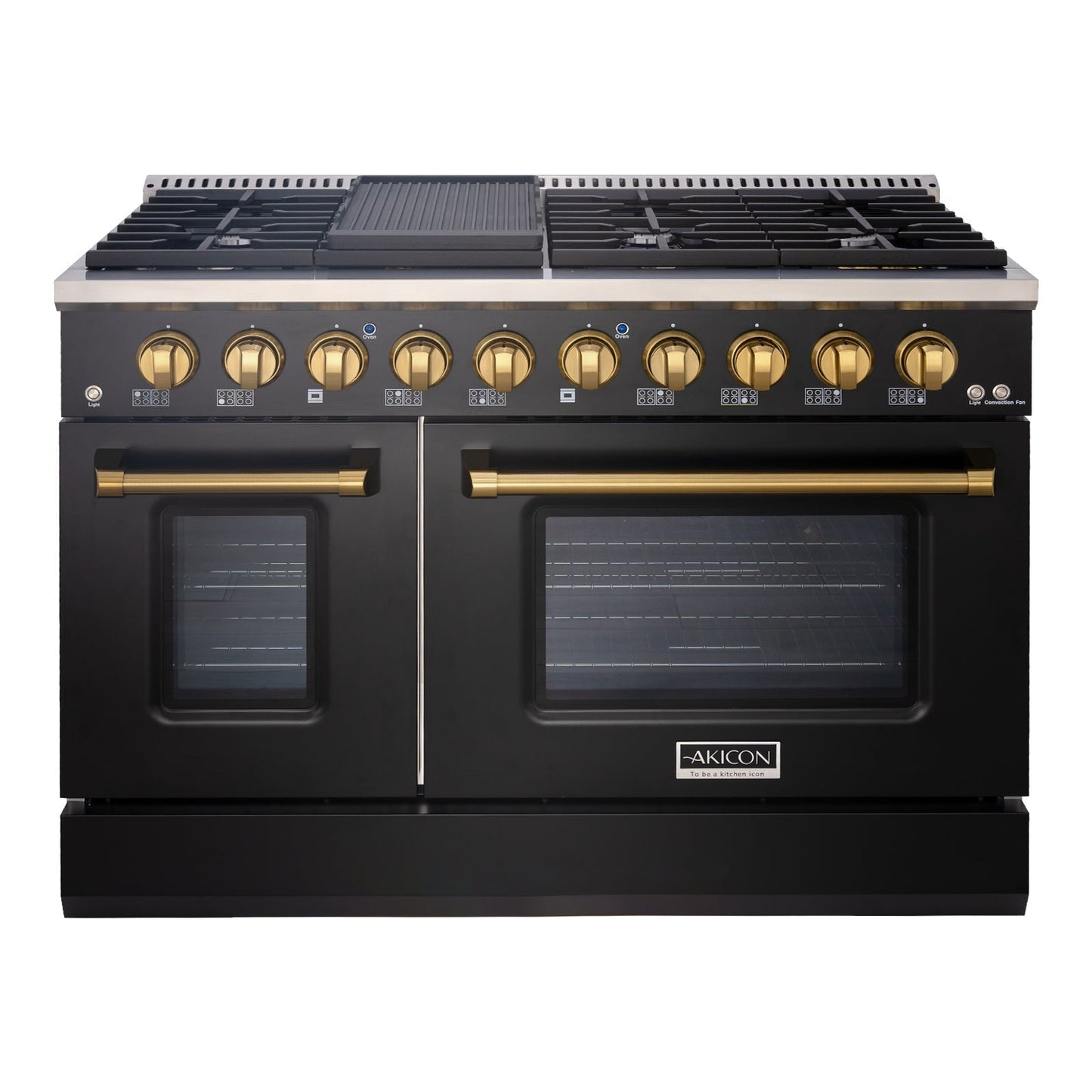 48" Slide-in Freestanding Professional Style Gas Range with 6.7 Cu. Ft. Oven, 8 Burners