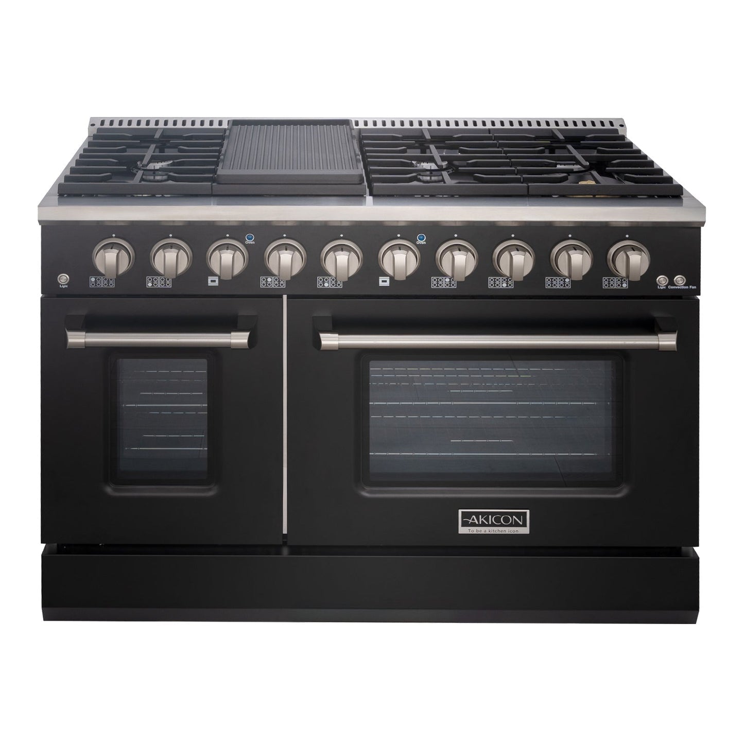 48" Slide-in Freestanding Professional Style Gas Range with 6.7 Cu. Ft. Oven, 8 Burners