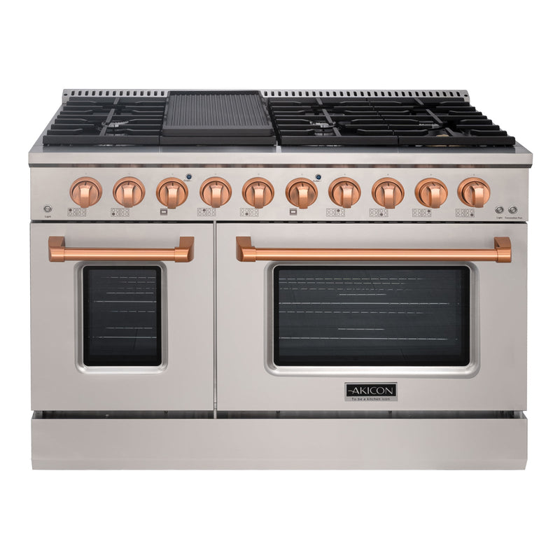 48" Slide-in Freestanding Professional Style Gas Range with 6.7 Cu. Ft. Oven, 8 Burners