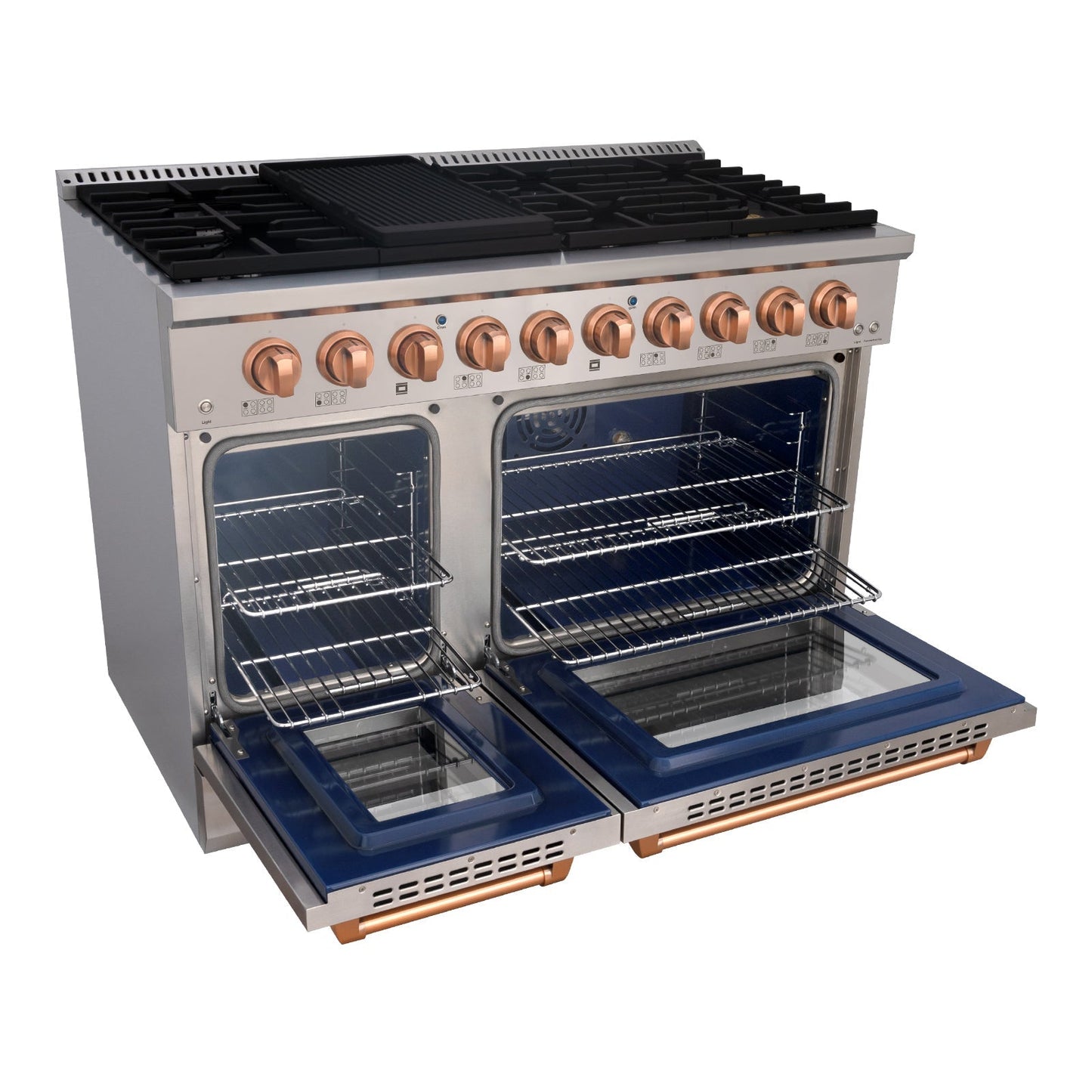 48" Slide-in Freestanding Professional Style Gas Range with 6.7 Cu. Ft. Oven, 8 Burners