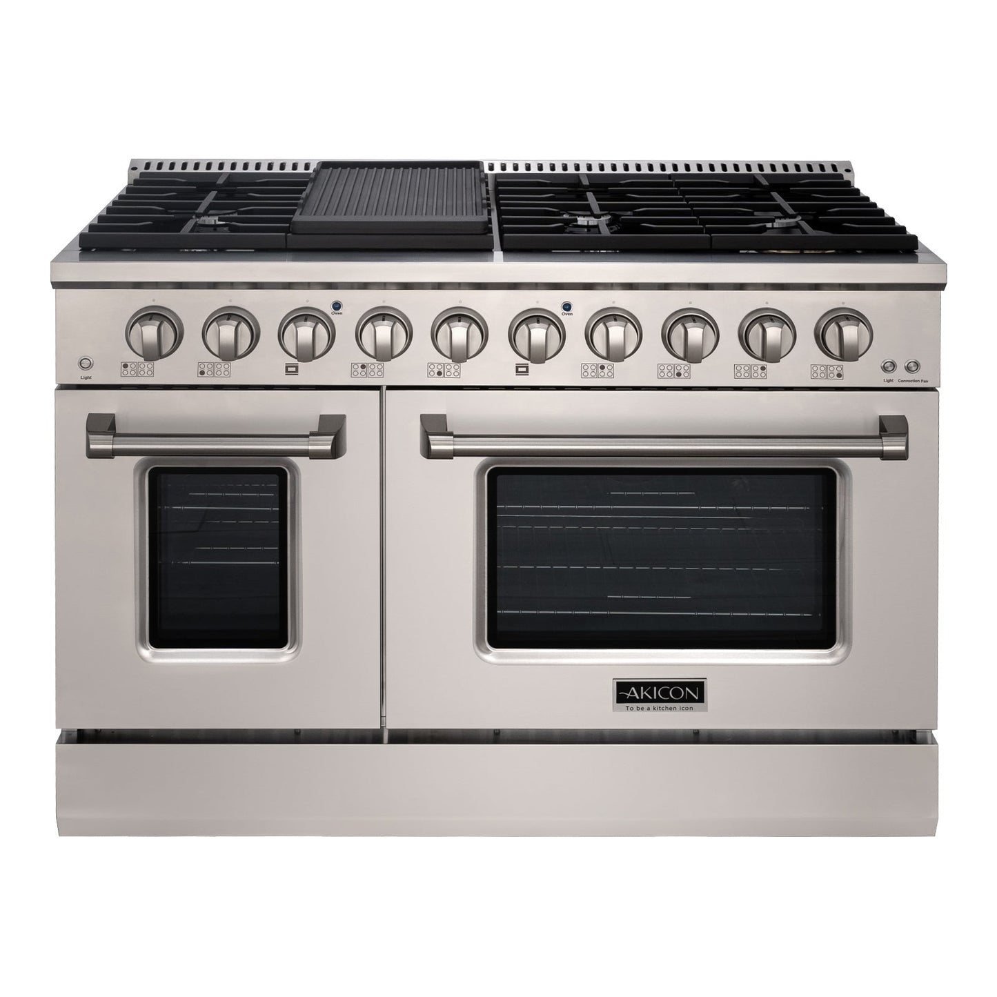 48" Slide-in Freestanding Professional Style Gas Range with 6.7 Cu. Ft. Oven, 8 Burners