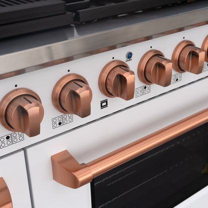 48" Slide-in Freestanding Professional Style Gas Range with 6.7 Cu. Ft. Oven, 8 Burners, AK-JK48A1-W