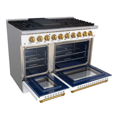 48" Slide-in Freestanding Professional Style Gas Range with 6.7 Cu. Ft. Oven, 8 Burners