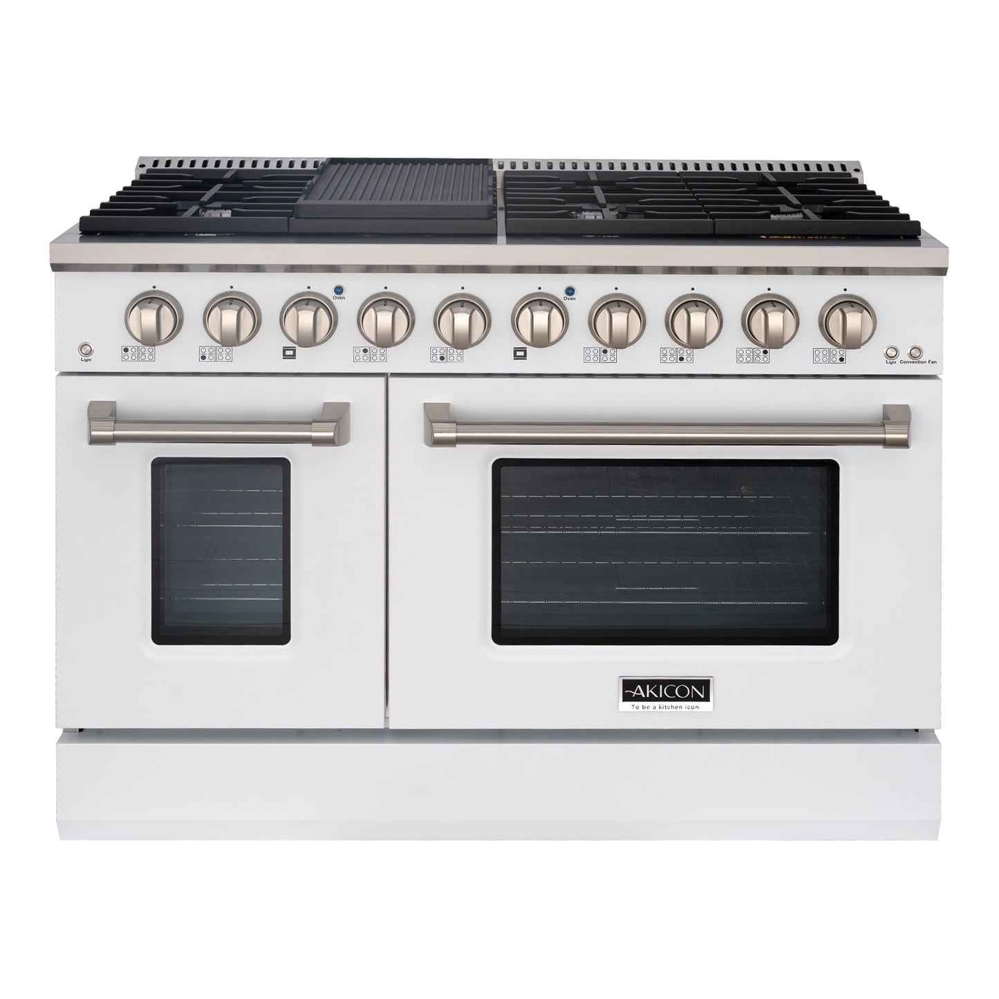 48" Slide-in Freestanding Professional Style Gas Range with 6.7 Cu. Ft. Oven, 8 Burners