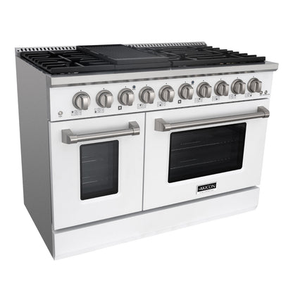 48" Slide-in Freestanding Professional Style Gas Range with 6.7 Cu. Ft. Oven, 8 Burners