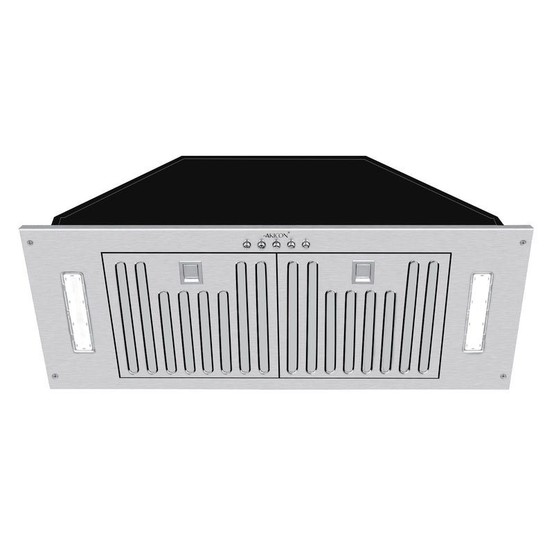 30" Range Hood Insert, 600 CFM Built-in Stainless Steel Kitchen Hood with LED Lights