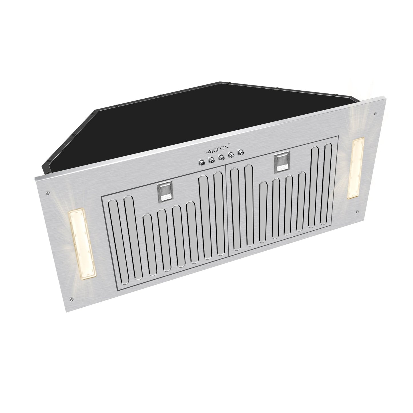 30“ Range Hood Insert, 600 CFM Built-in Stainless Steel Kitchen Hood with LED Lights - AK-HOOD-30