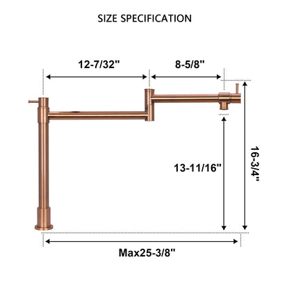 Copper Pot Filler Kitchen Faucet Deck-Mounted - AK98166