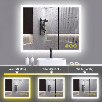 SmartGlow Dimmable LED Frameless Anti-Fog Bathroom Vanity Mirror