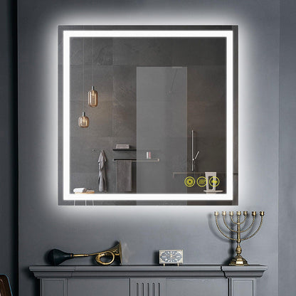 GlareGuard Anti-Fog Bathroom Led Mirror Backlit Illuminated Mirror Touch Switch Dimmable