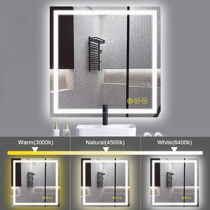 GlareGuard Anti-Fog Bathroom Led Mirror Backlit Illuminated Mirror Touch Switch Dimmable