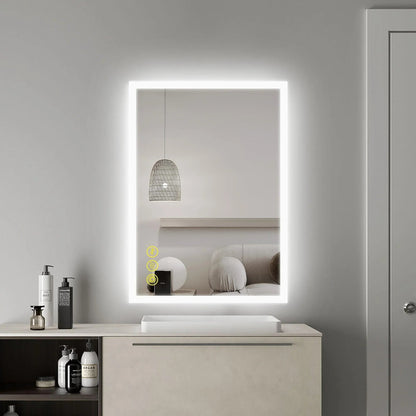 SmartGlow Dimmable LED Frameless Anti-Fog Bathroom Vanity Mirror