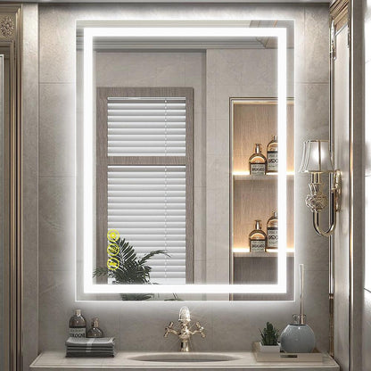 GlareGuard Rectangular Anti-Fog Dimmable Backlit LED Bathroom Vanity Mirror