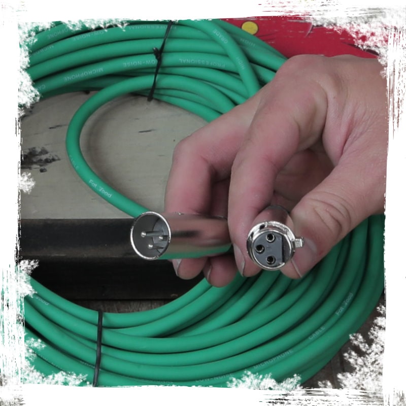 12 PACK - FAT TOAD XLR Microphone Cables | 50ft Professional Pro Audio Green Mic Cord Extension Patch with Lo-Z Connector | 24 AWG Shielded Wire & Balanced for DJ Music Recording Studio Mixer Gear