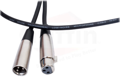 Microphone Cables by FAT TOAD - (4 Pack) 20ft Pro Audio XLR Mic Cord Patch Extension with Female & Male Connector - 24 AWG Shielded Wire & Balanced
