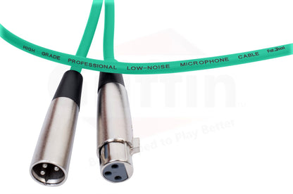 12 PACK - FAT TOAD XLR Microphone Cables | 50ft Professional Pro Audio Green Mic Cord Extension Patch with Lo-Z Connector | 24 AWG Shielded Wire & Balanced for DJ Music Recording Studio Mixer Gear