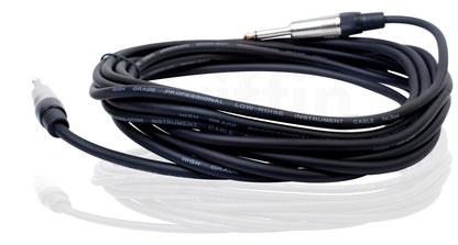 Guitar Cables (10 Pack) Instrument Cord by FAT TOAD - 24 AWG Patch Conductor for Electric Guitar, Bass, Amplifier Speaker, Keyboard & Recording Studio