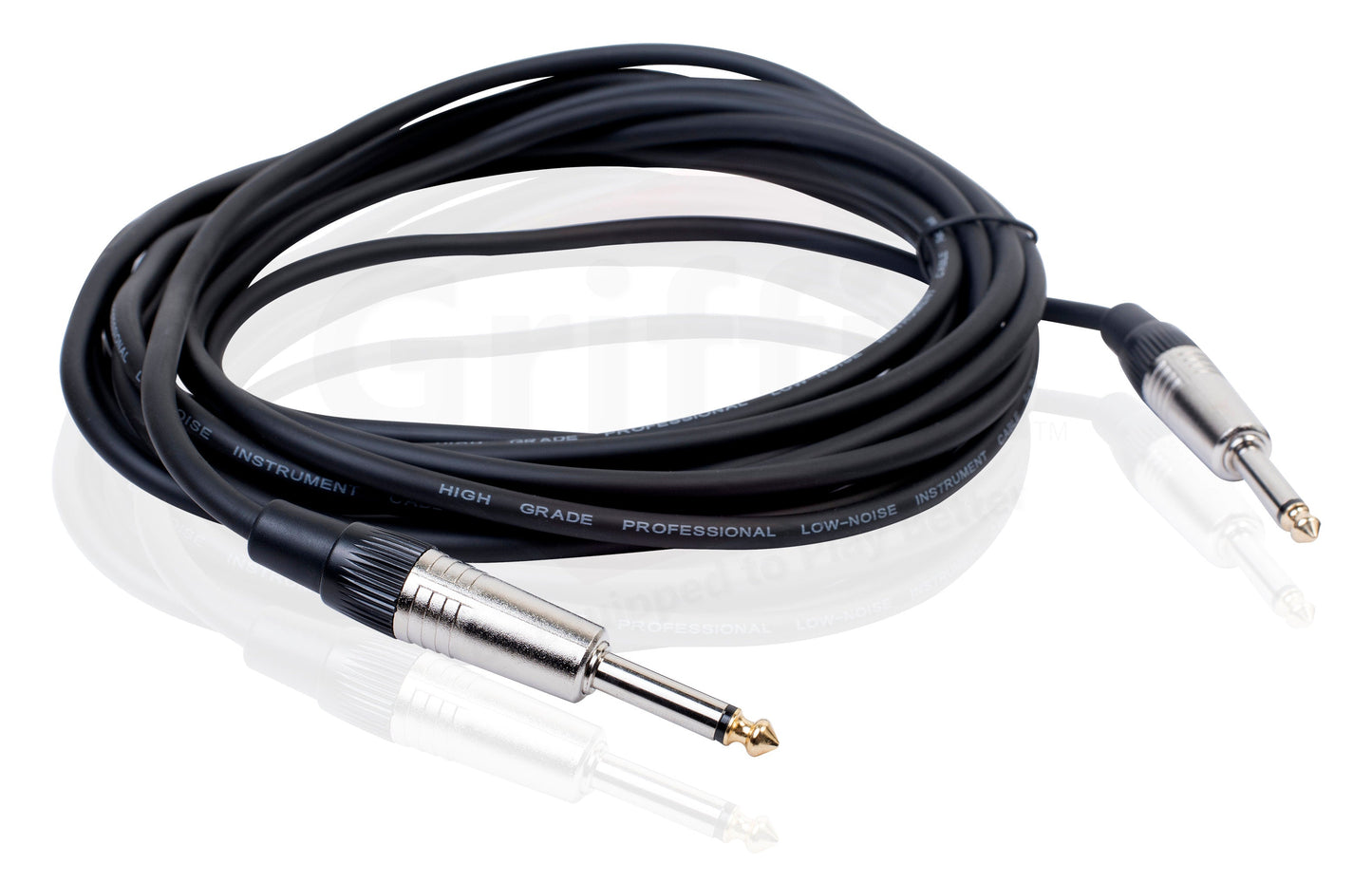 Guitar Cables (10 Pack) Instrument Cord by FAT TOAD - 24 AWG Patch Conductor for Electric Guitar, Bass, Amplifier Speaker, Keyboard & Recording Studio