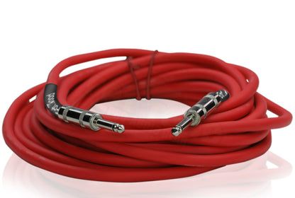1/4" to 1/4 Male Jack Speaker Cables (2 Pack) by FAT TOAD - 25ft Professional Pro Audio Red DJ Speakers PA Patch Cords - Quarter Inch 12 AWG Wire