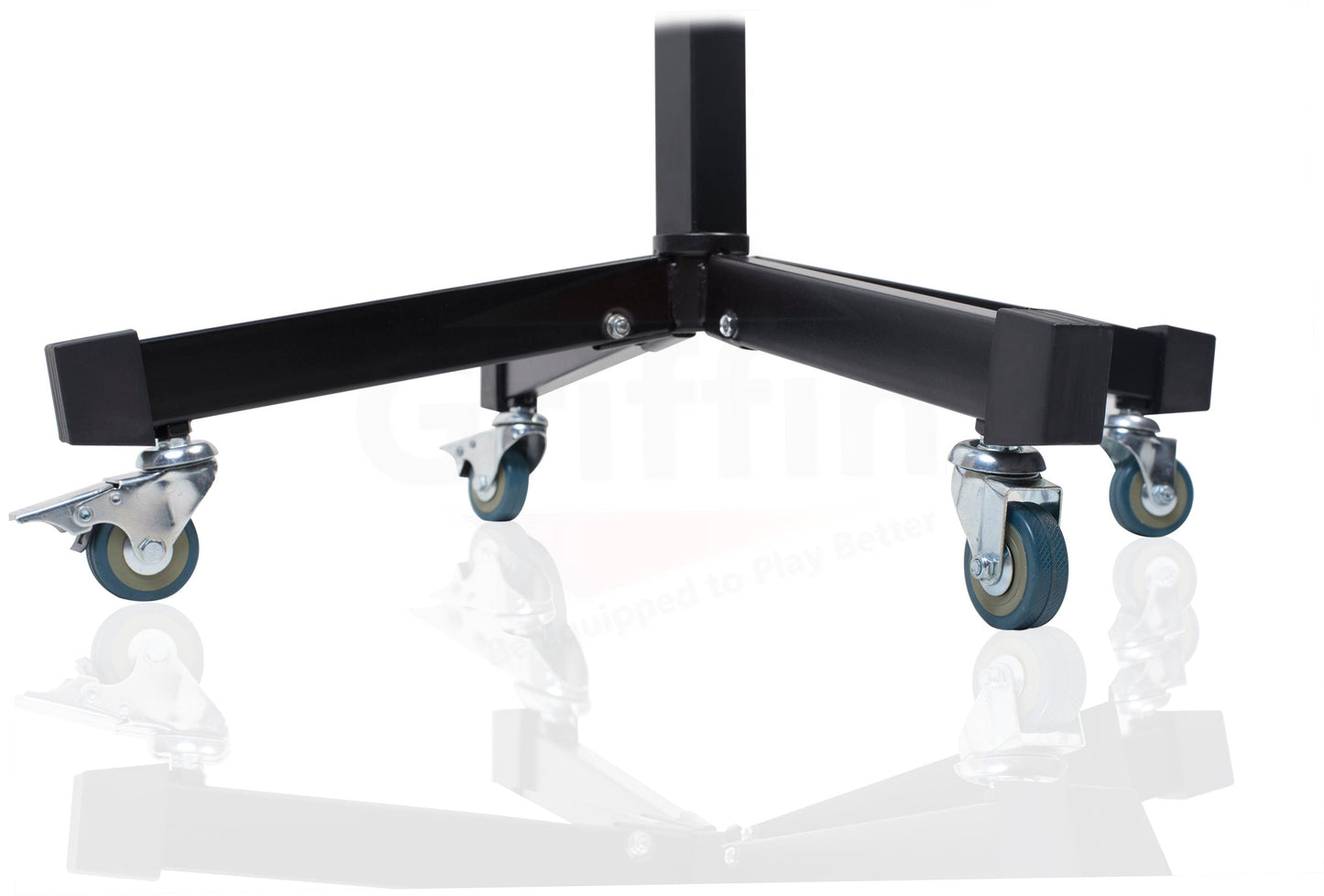 Studio Mixer Stand DJ Cart by GRIFFIN - Rolling Standing Rack On Casters with Adjustable Height - Portable Turntable Holder Mount For Digital Machine