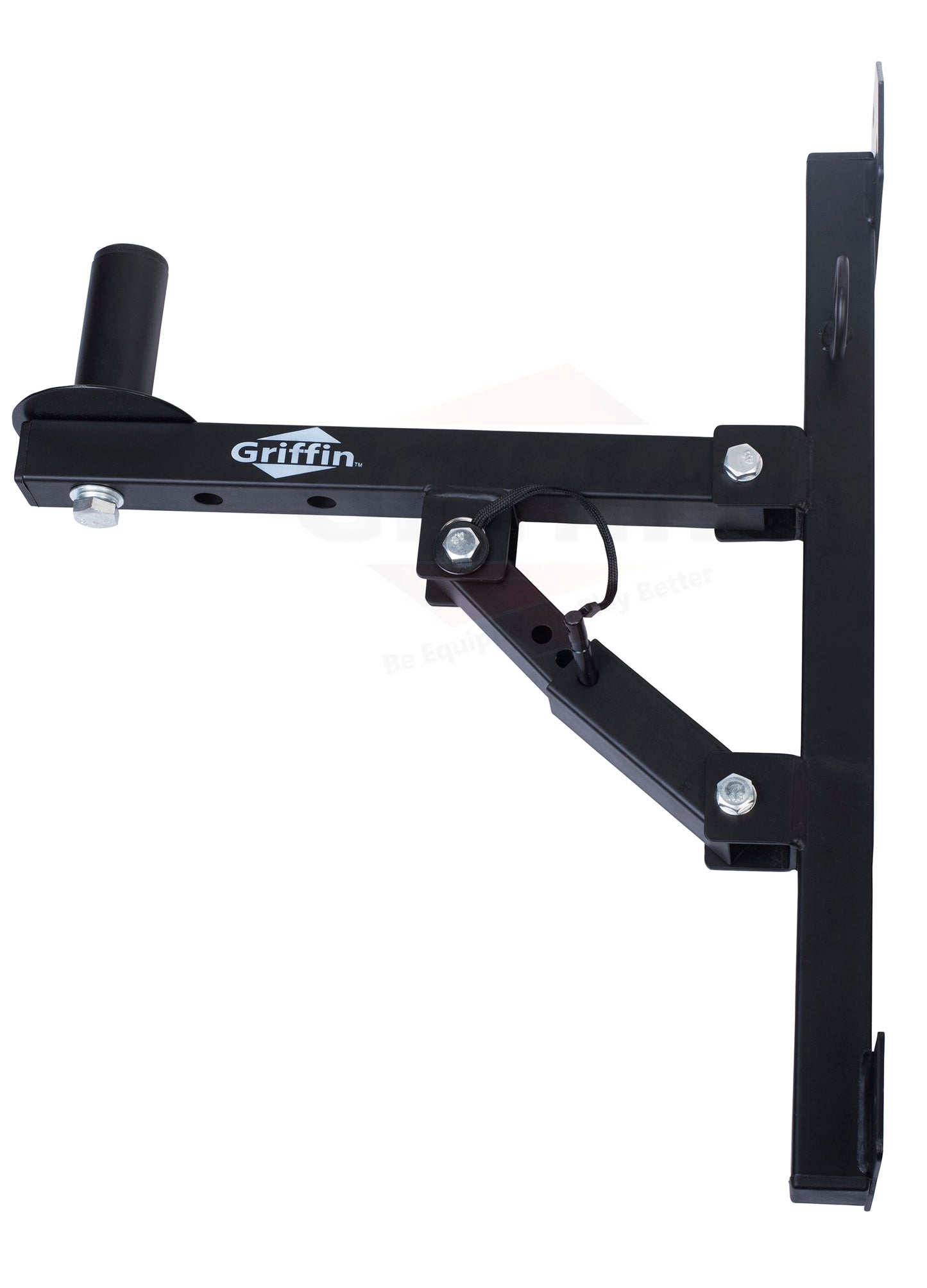 PA Speakers Wall Mount Brackets By GRIFFIN - Set Of 2 All Steel Pro-Audio Speaker 35mm Pole Holder - Securing Locking Pin & 3 Horizontal Level Tilt
