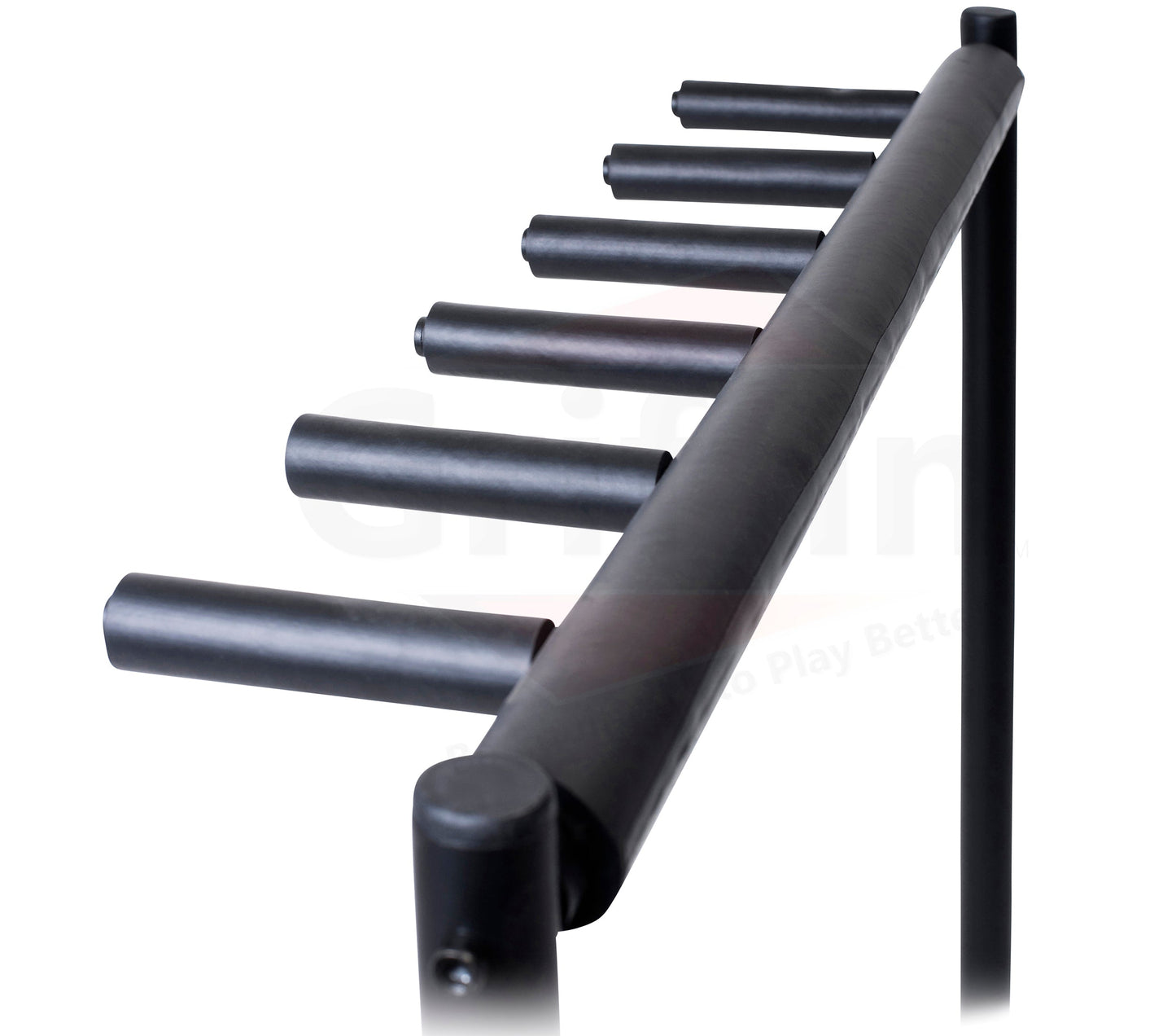 Five Guitar Rack Stand by GRIFFIN - Holder for 5 Guitars & Folds Up For Easy Transport - Neoprene Tubing Accessories For Music Bands, Recording Studio