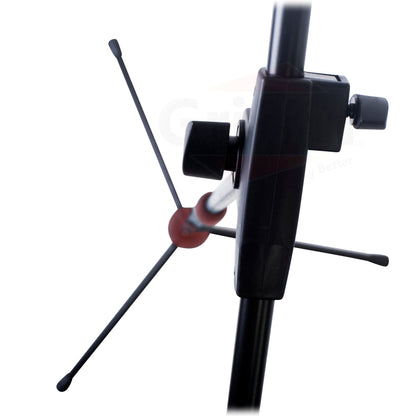 Microphone Stand with Telescoping Boom, XLR Cable and Mic Clip Package by GRIFFIN - Tripod Premium Quality for Studio, Karaoke, Live Stage Studio