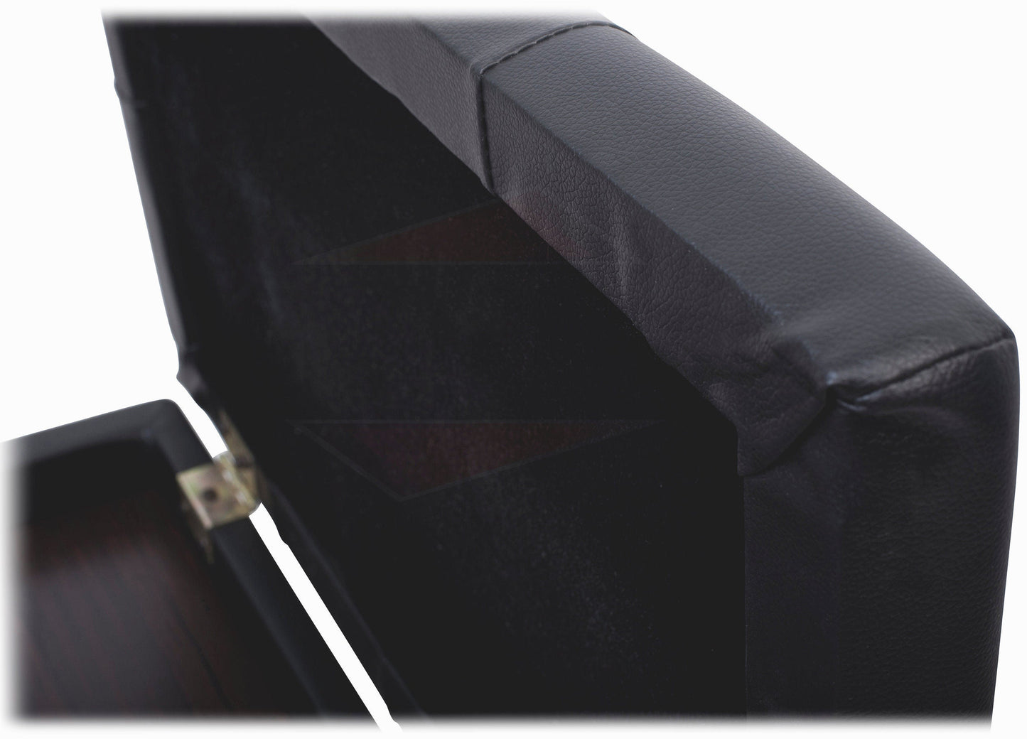 GRIFFIN Premium Antique Piano Bench | Adjustable Black Solid Wood Frame & PU Leather Padded Cushion | Vintage Ergonomic Musicians Keyboard Chair | Guitar Stool, Home Vanity Bench | Sheet Music Storage
