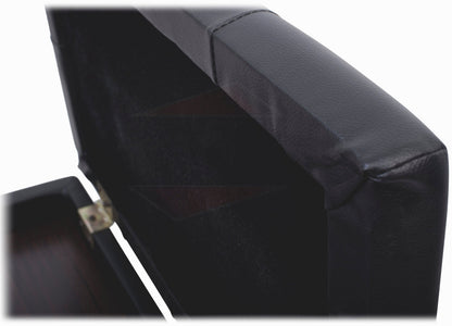 GRIFFIN Premium Antique Piano Bench | Adjustable Black Solid Wood Frame & PU Leather Padded Cushion | Vintage Ergonomic Musicians Keyboard Chair | Guitar Stool, Home Vanity Bench | Sheet Music Storage